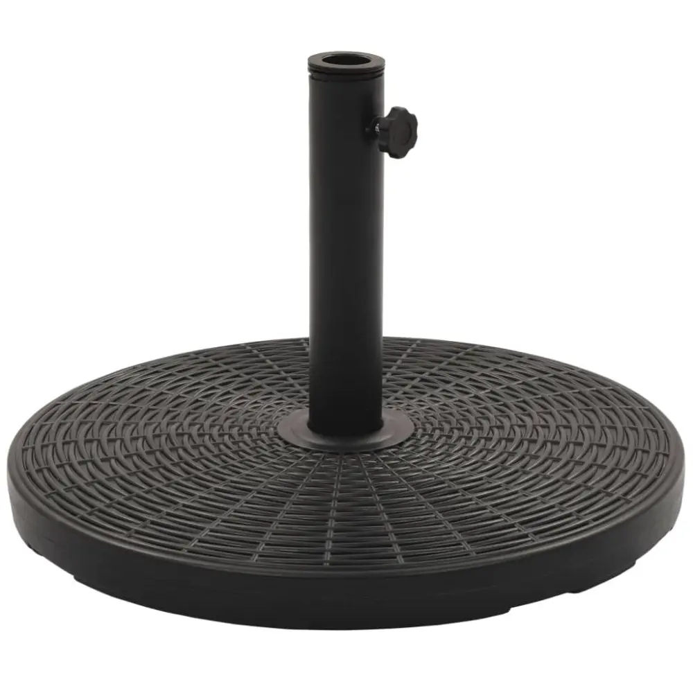 Black Round Parasol Base 55.1 lbs Heavy Duty Outdoor Umbrella Stand