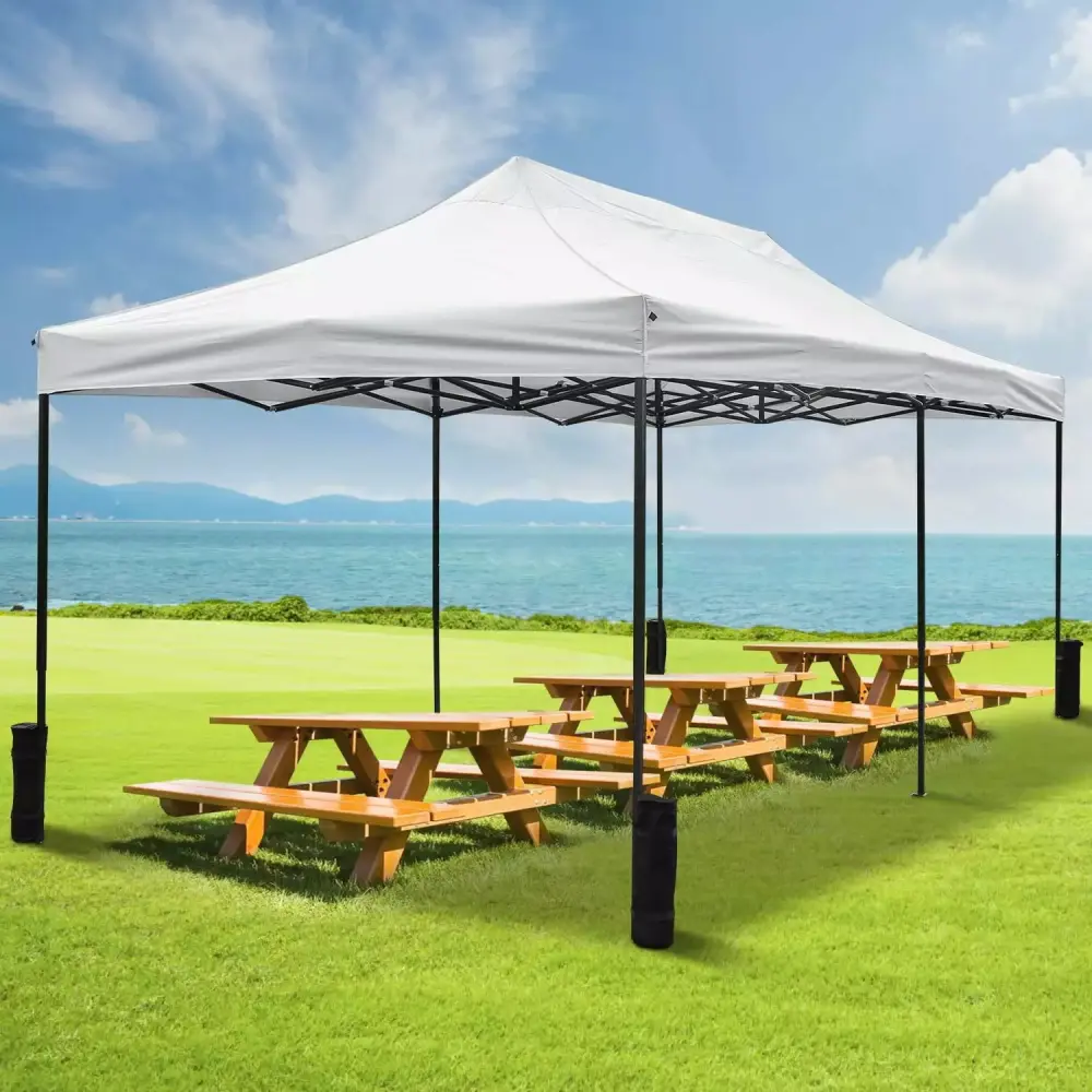 Heavy Duty Canopy Tent 10x20 Feet Folding Portable Pop Up Canopy Camping Outdoor Events Wedding Party