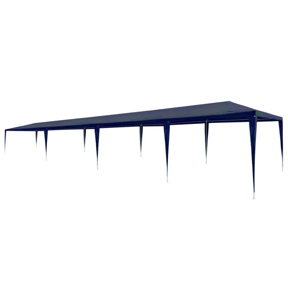 Party Tent 9.8x39.4 Feet PE Blue Outdoor Canopy Event Shelter