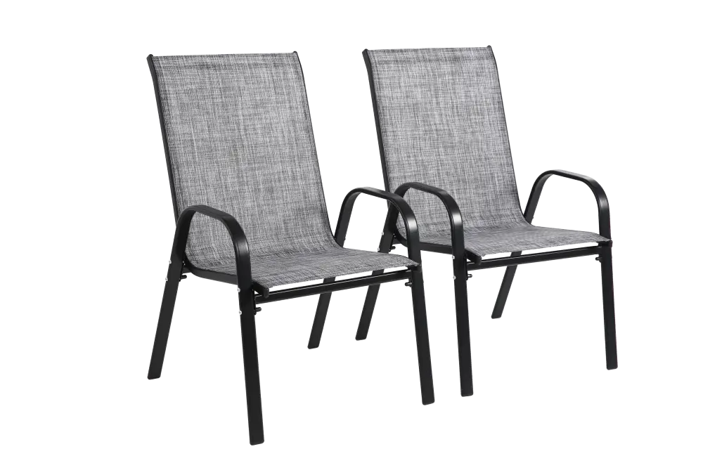 2 Piece Patio Chairs Outdoor Camping Chairs Textilene Fabric Set hifine outdoor furniture w-640