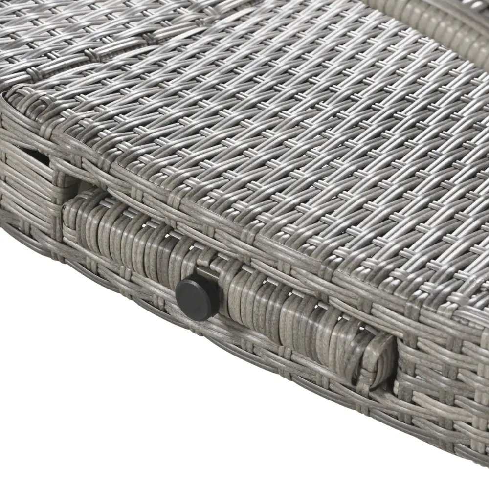 K&K 80 Inch Outdoor Wicker Chaise Lounge Chairs Set 2 Patio Rattan Recliners rnb