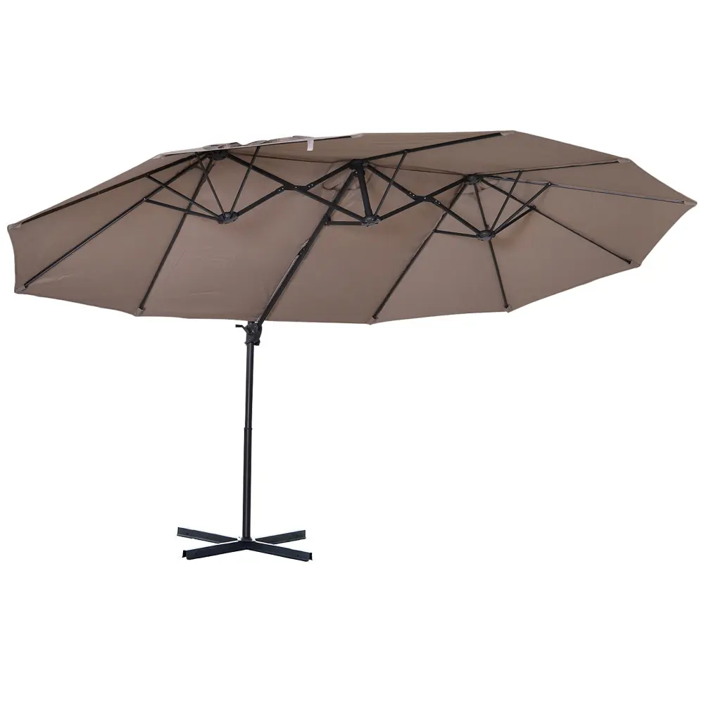 14Ft Patio Umbrella Double Sided Outdoor Market Extra Large Umbrella aosom business