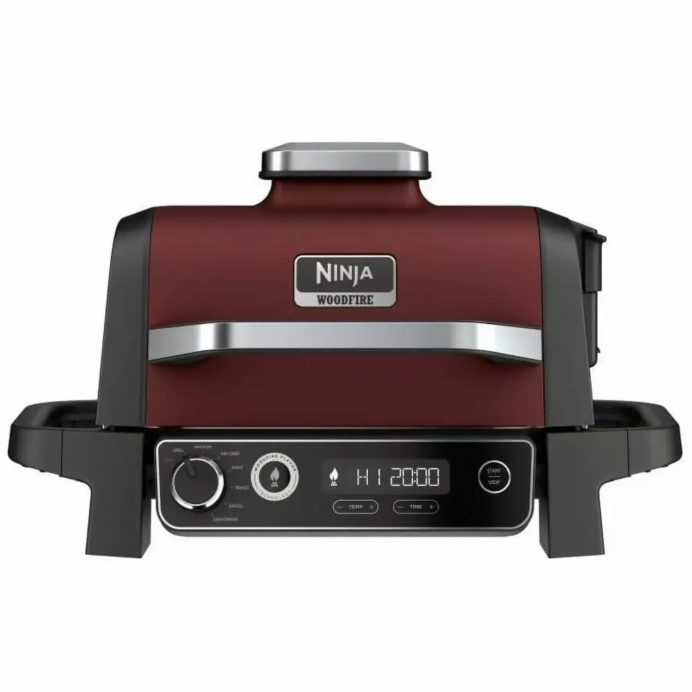 Restored Ninja Woodfire Outdoor Grill and Smoker Red Refurbished
