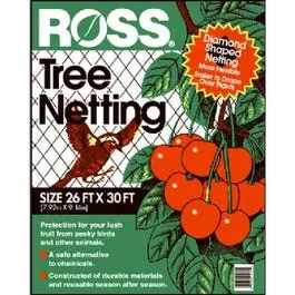 Garden Netting 3/4-Inch Diamond Black Mesh 26 x 30-Ft Plant Protection Ross