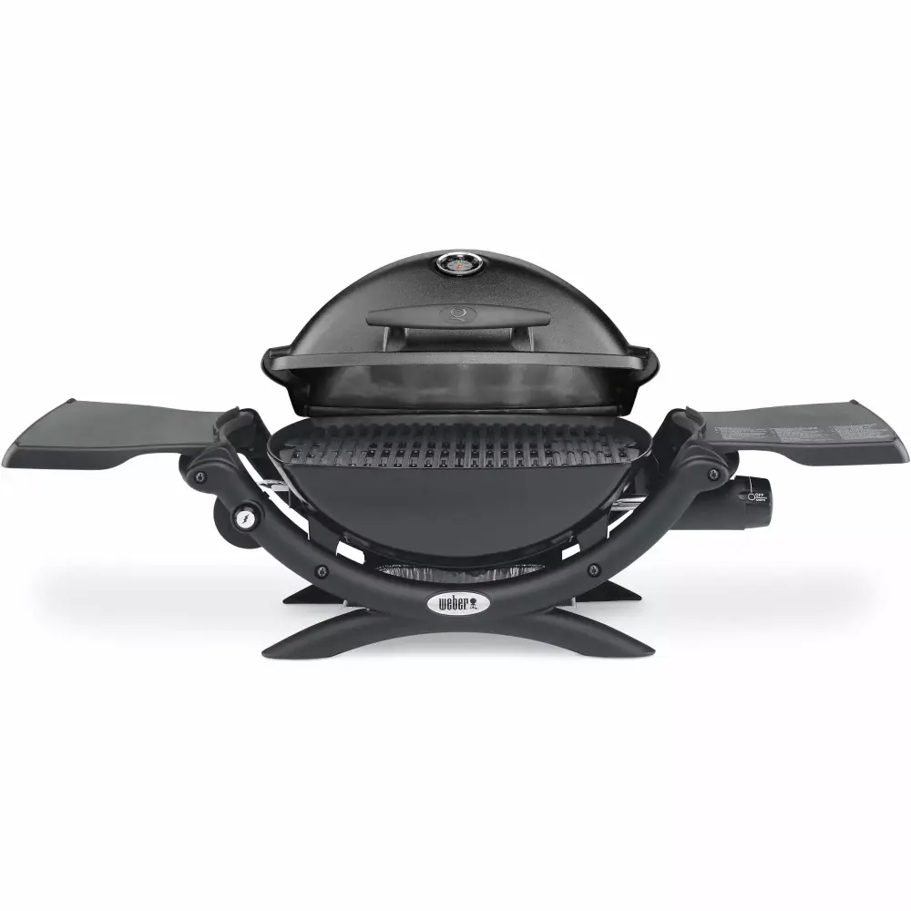 Open Box Weber Aluminum Lid Travel-friendly 8.500 BTU Liquid Propane Gas Grill Black