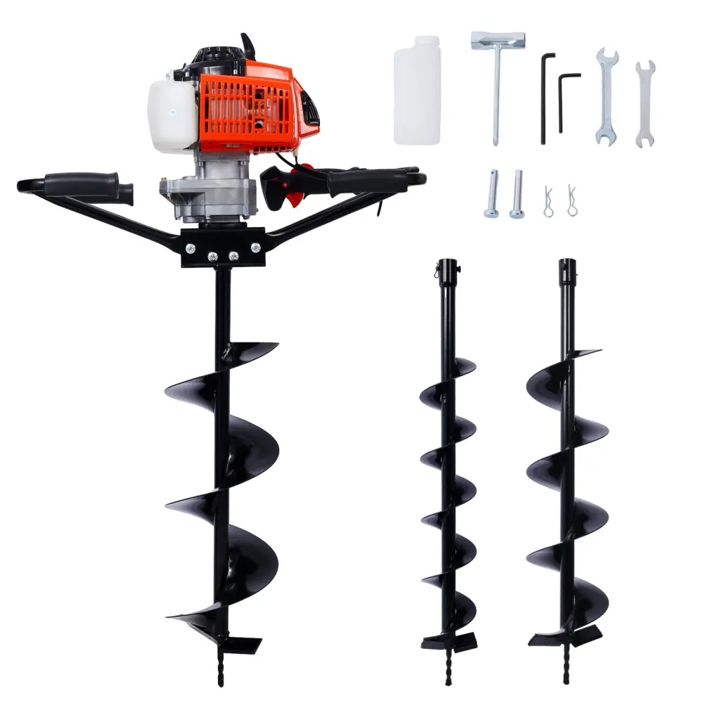 2.7HP Gas Powered Post Hole Digger 63Cc Two Person Auger g-h