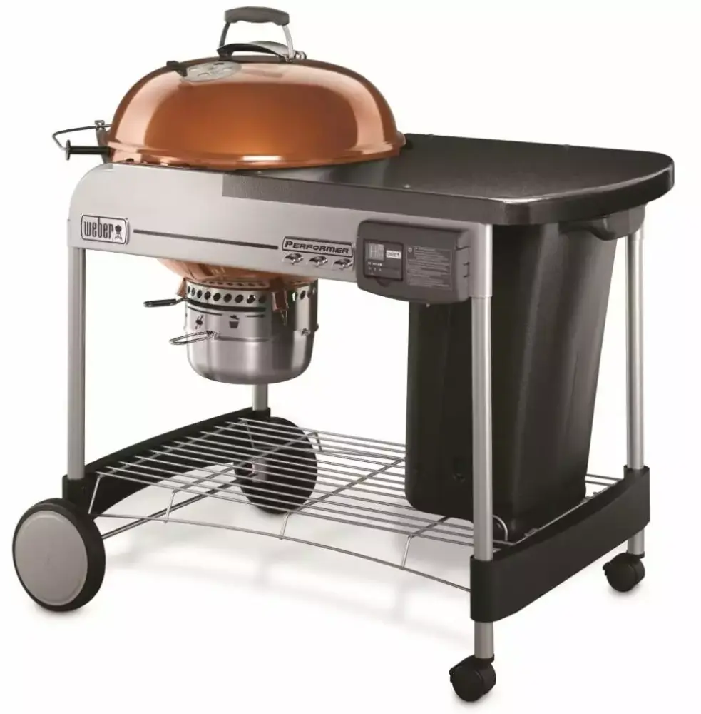 Weber Performer Luxury 22 Copper Charcoal Grill - High-End Outdoor Cooking Grill