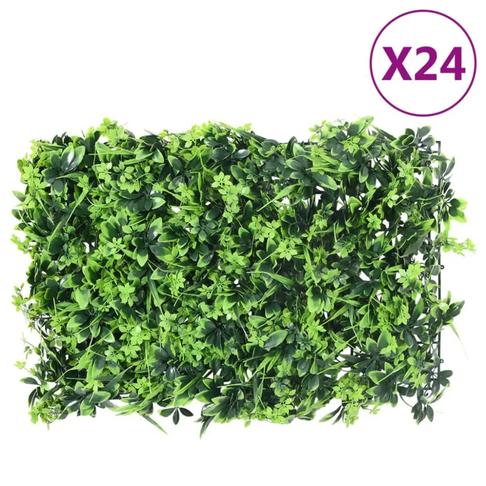 Artificial Leaf Fence 24 pcs Green 15.7x23.6 Inches Privacy Screen