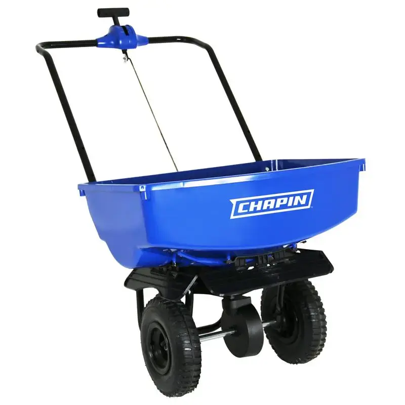 Chapin Poly Pneumatic Push Spreader 96 W . 70 lbs. Salt/Ice Melt