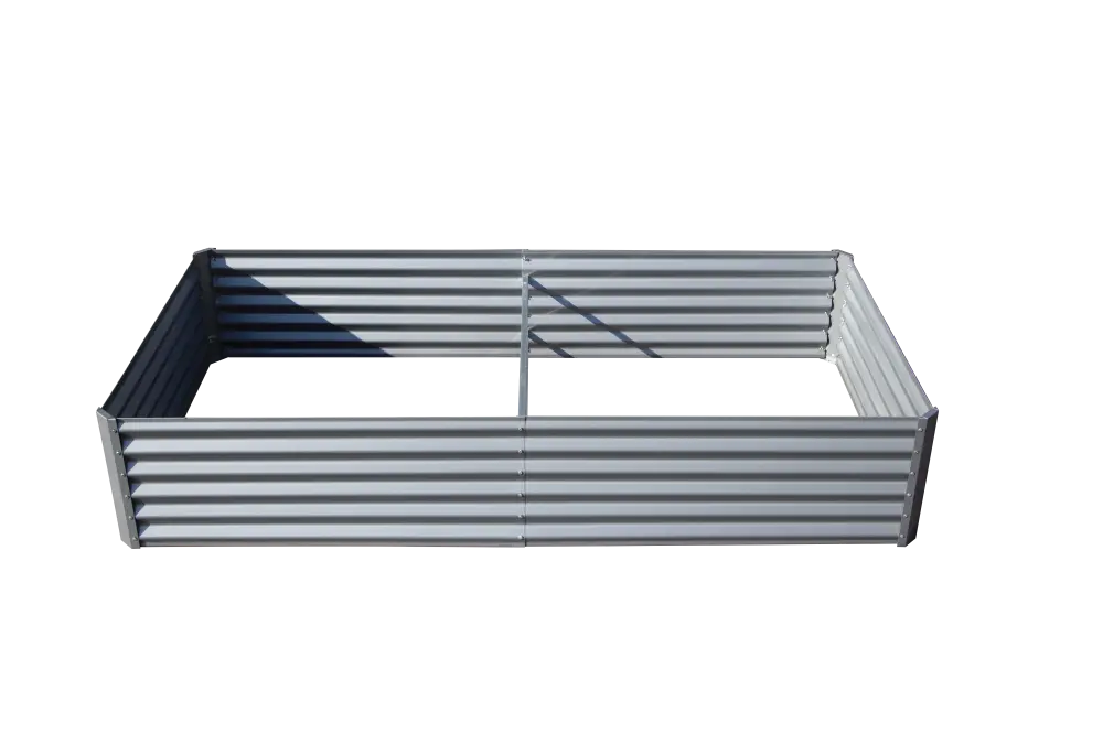 6X3X1 Ft Galvanized Raised Garden Bed Outdoor Planter Box crefise patio life