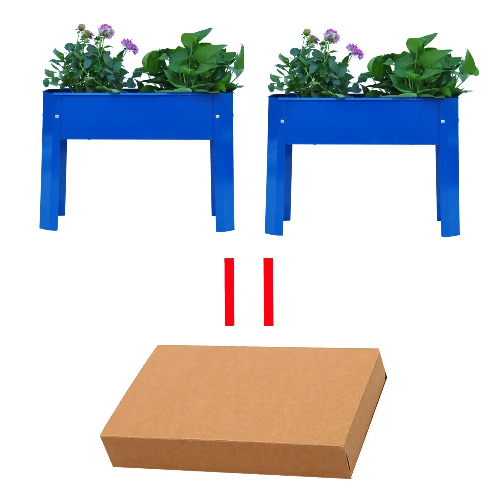 Elevated Garden Bed Metal Elevated Outdoor Flowerpot Box Plants qdxfl