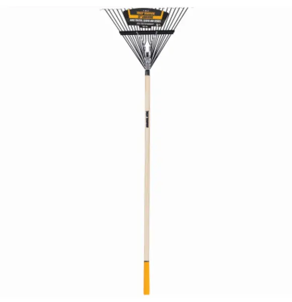 True Temper 2604512 22 Tine Steel Leaf Rake Heavy Duty Lawn Garden Tool