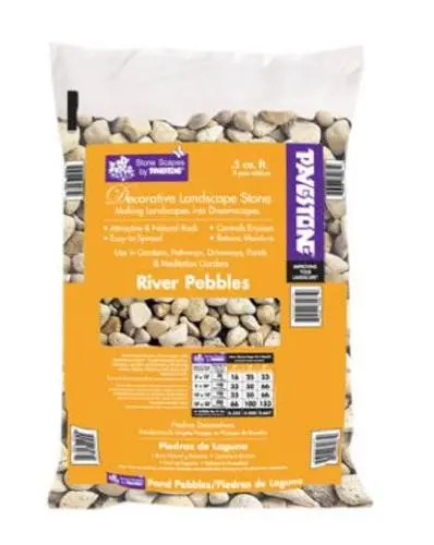 Pavestone 54250 Decorative River Pebbles Landscape Stone 0.5 cu.Ft Bag