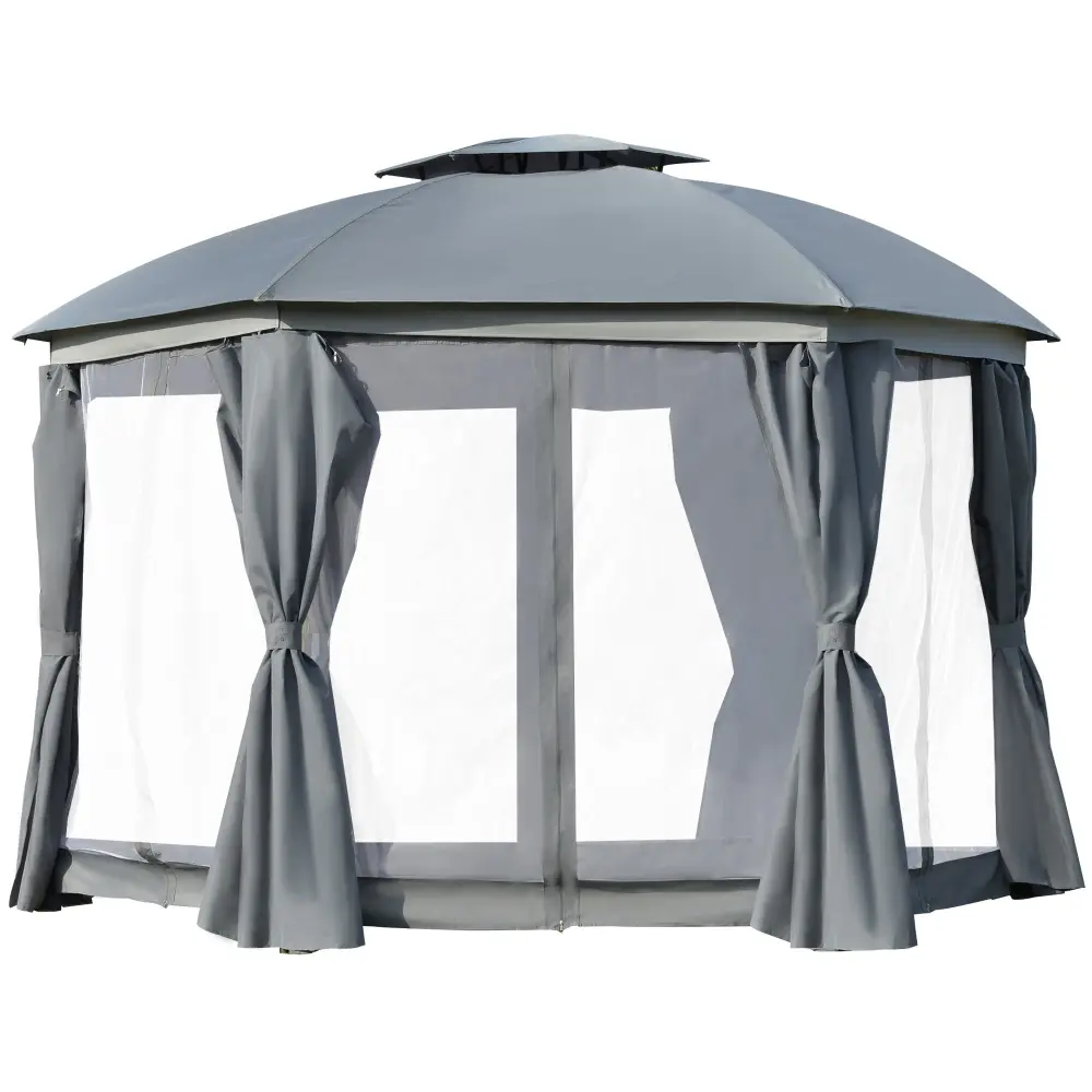 Outsunny 12x12 Round Outdoor Gazebo Patio Dome Canopy Shelter aosom business