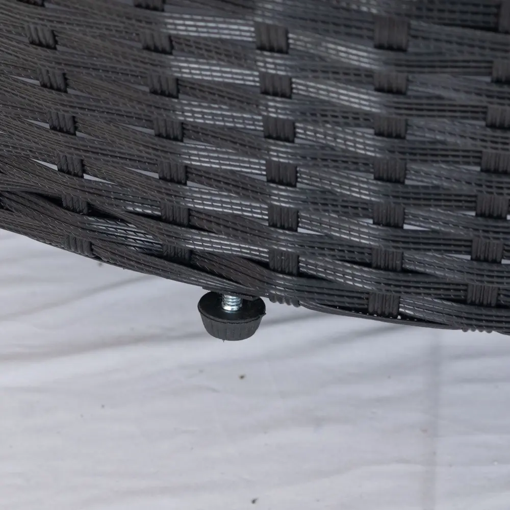 6 Piece Patio Wicker Outdoor Sectional Set 6 Seater Conversation Set eelifee