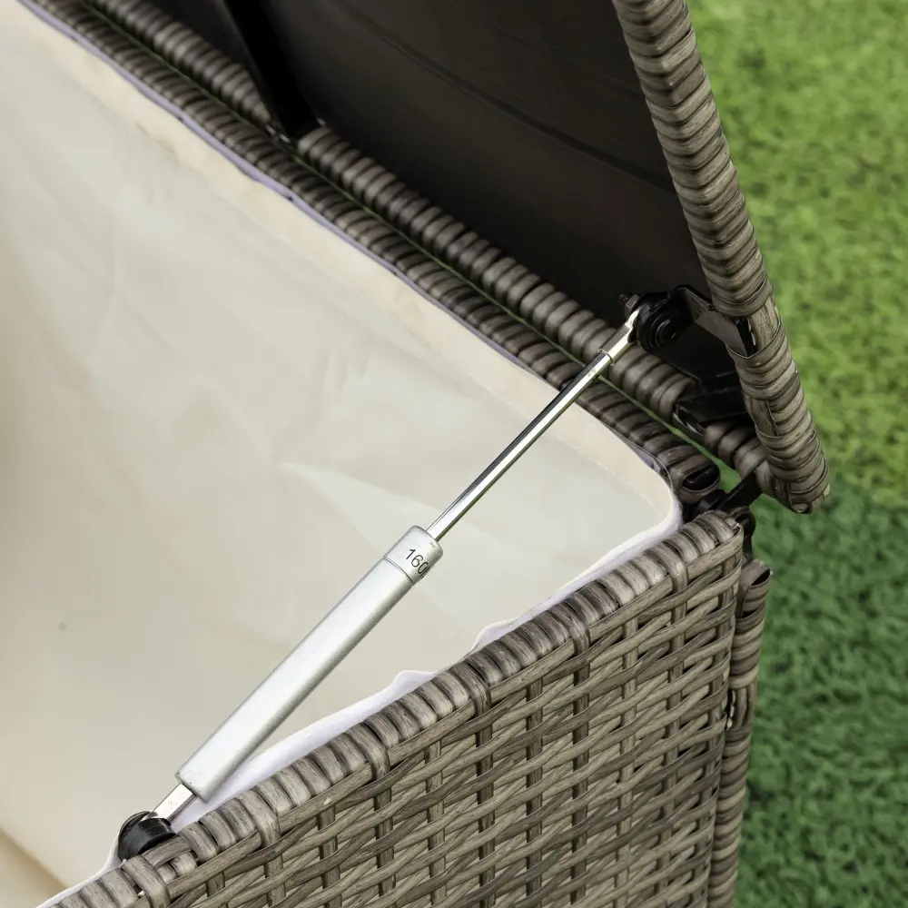 4 Piece Patio Sectional Wicker Rattan Outdoor Furniture Sofa Set eelifee