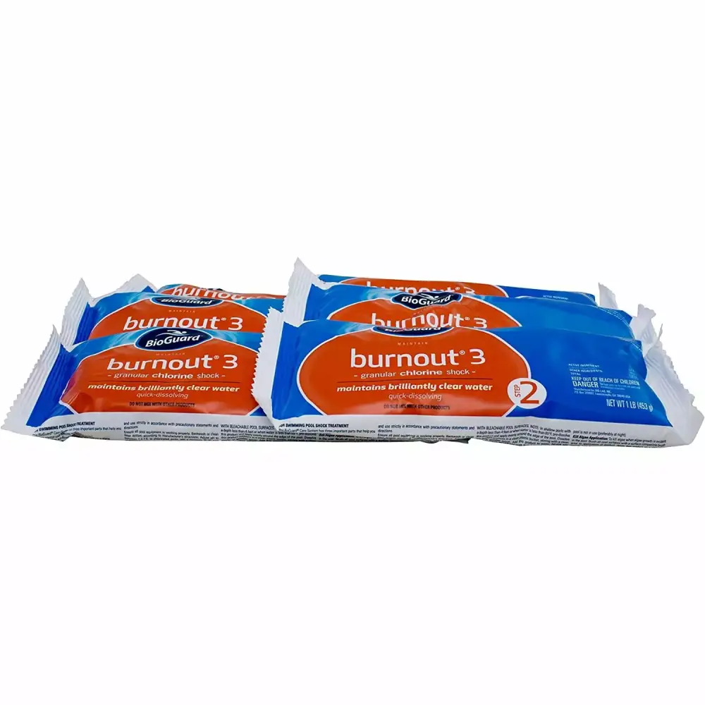 BioGuard Burnout 3 1 lb 6 Pack Swimming Pool Shock Treatment Algae Control