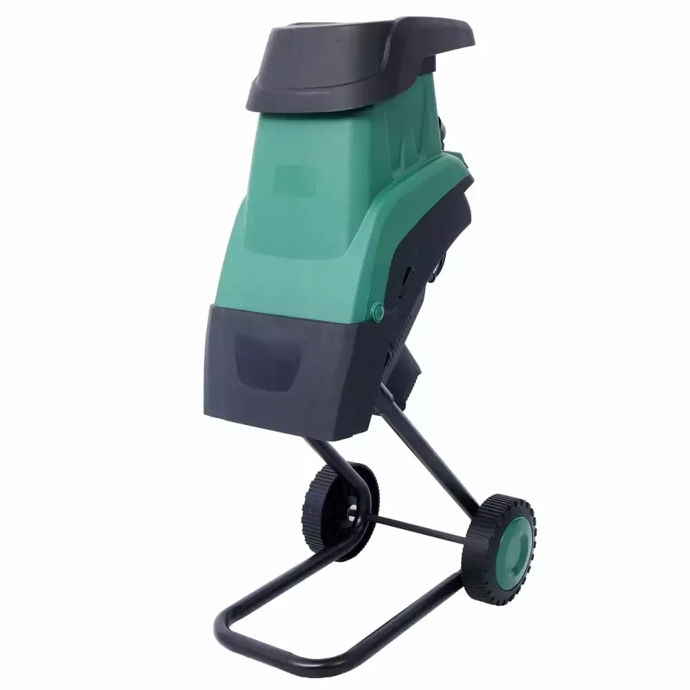 15Amp Electric Wood Chipper. Wood Chipper Shredder Wheels. Electric Leaf Mulcher Shredder Travel-friendly Chipping Width G...