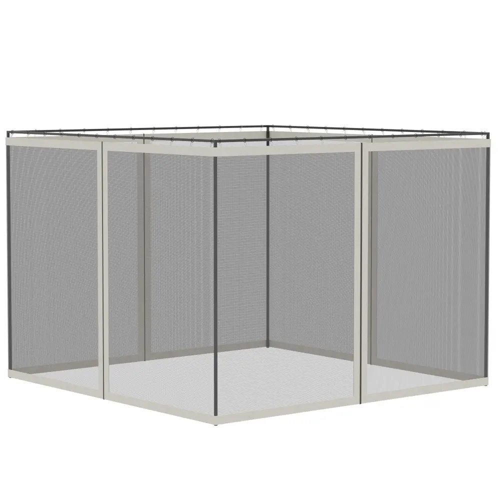 Outsunny 10' X 10' Universal Replacement Mesh Sidewall Netting Patio aosom business