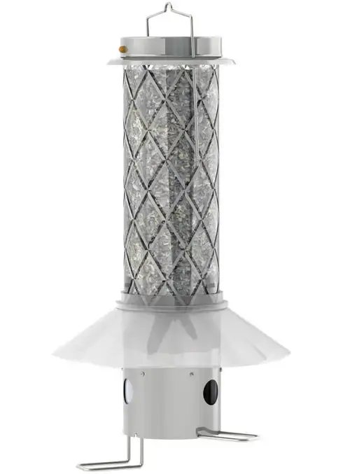 Perky-Pet SGB007 Wild Bird Squirrel Resistant Tube Bird Feeder 2 Ports