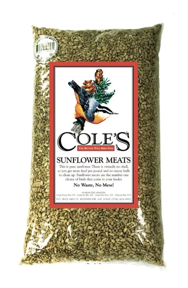 Cole's SM20 Sunflower Meats Wild Bird Food 20 Lb High Energy