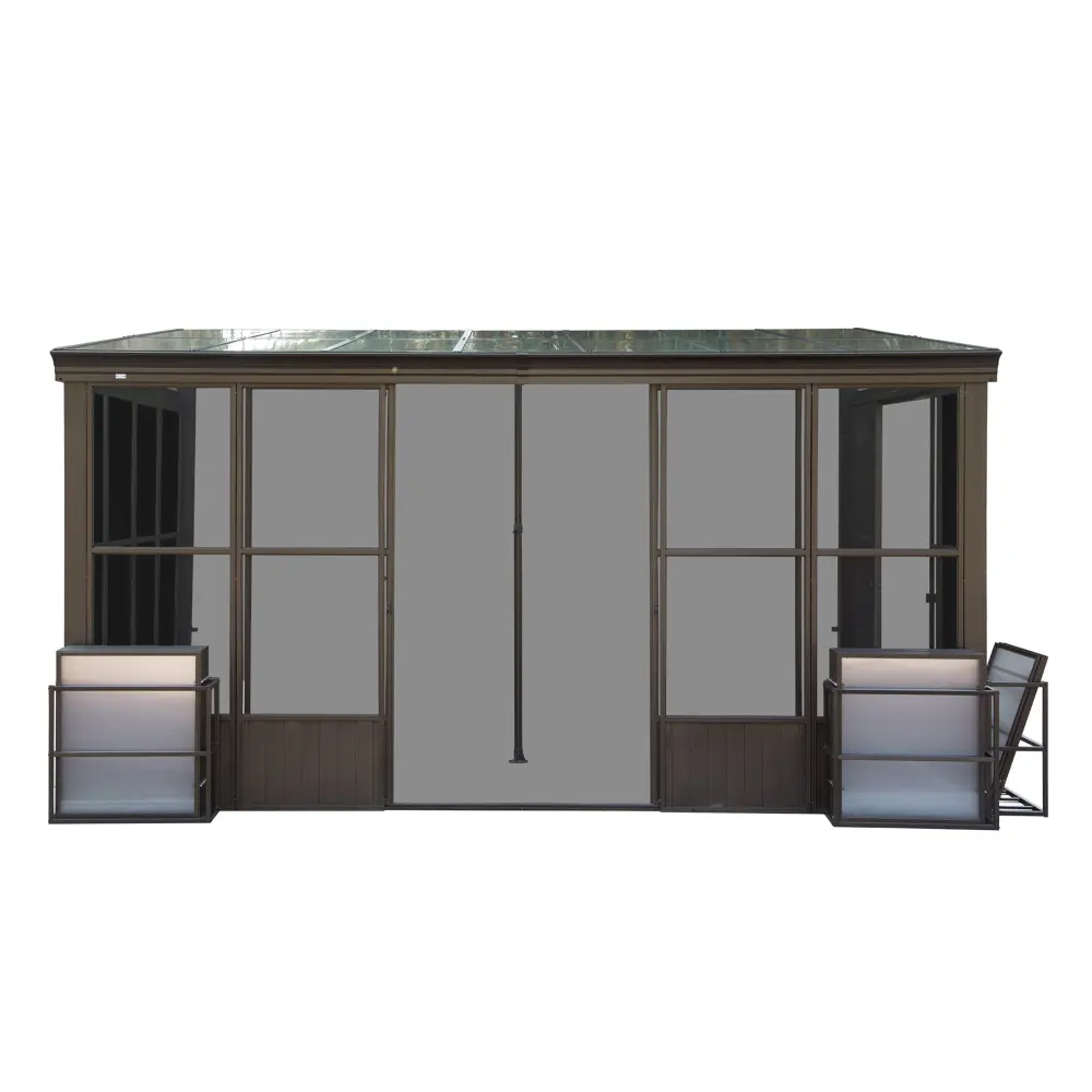 10x12Ft All Season Sunroom Outdoor Permanent Wall Mounted Solarium crefise patio life