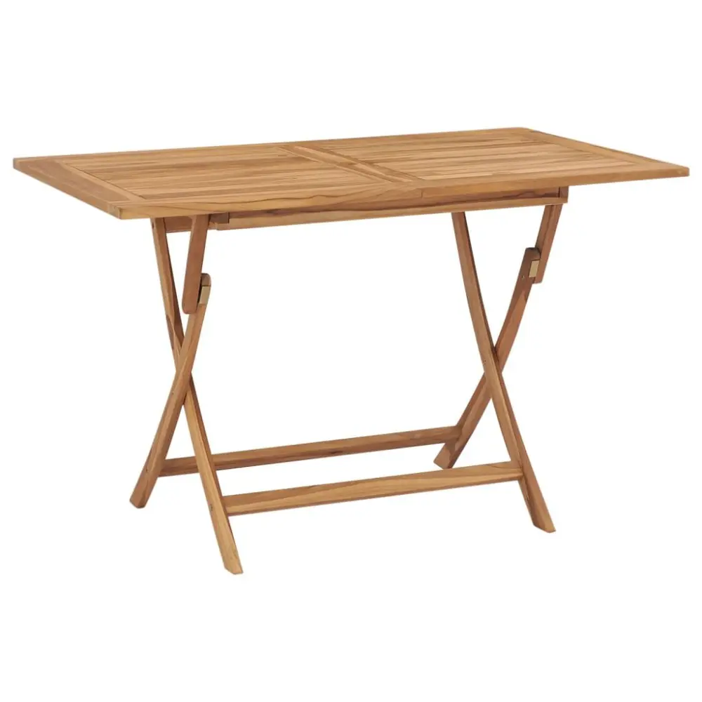 Folding Patio Table 47.2x27.6x29.5 Inches Solid Teak Wood Outdoor Dining