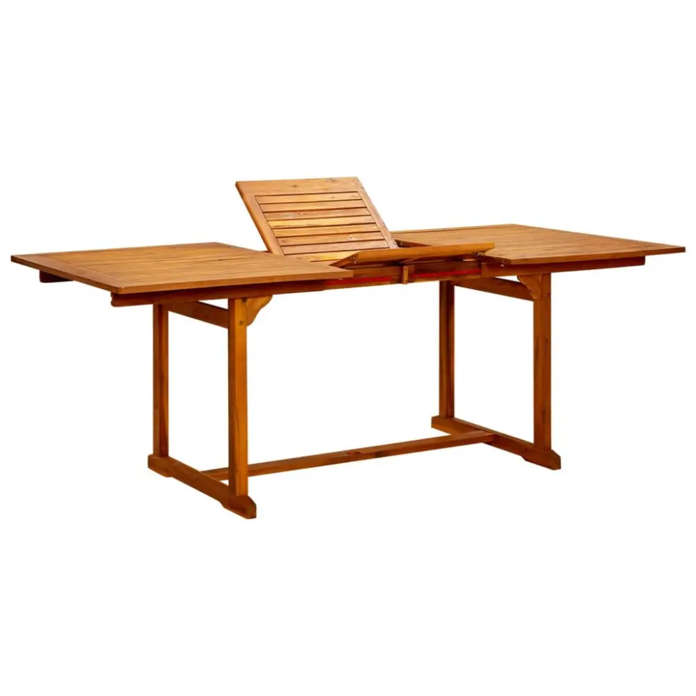 Garden Dining Table 59.1-78.7x39.4x29.5 Inches Solid Acacia Wood Extendable
