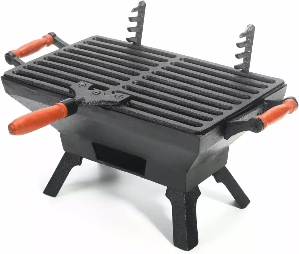 Sungmor Small Cast Iron Charcoal Grill Stove Gridiron Tabletop BBQ Camping Party ?Sungmor