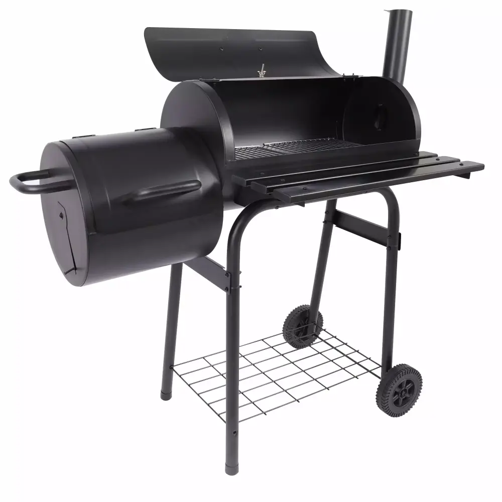 Travel-friendly Charcoal Grill and Offset Smoker BBQ Pit Camping Outdoor Picnic TINGLU