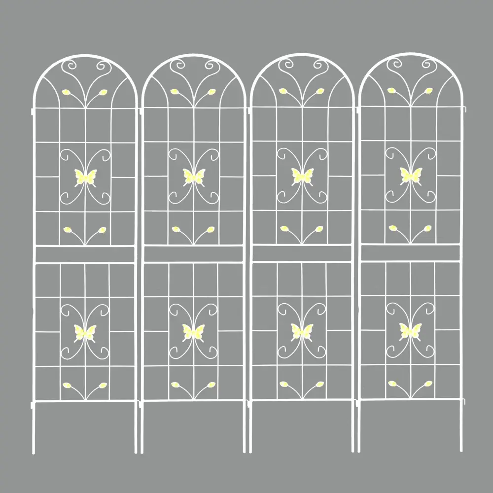 4 Pack Metal Garden Trellis 86.7 X 19.7 Rustproof Trellis Climbing Plants garden life