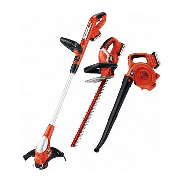 Black & Decker LC3K220 String Trimmer Hedge Trimmer Sweeper Combo Kit 20V Cordless Black u0026 Decker