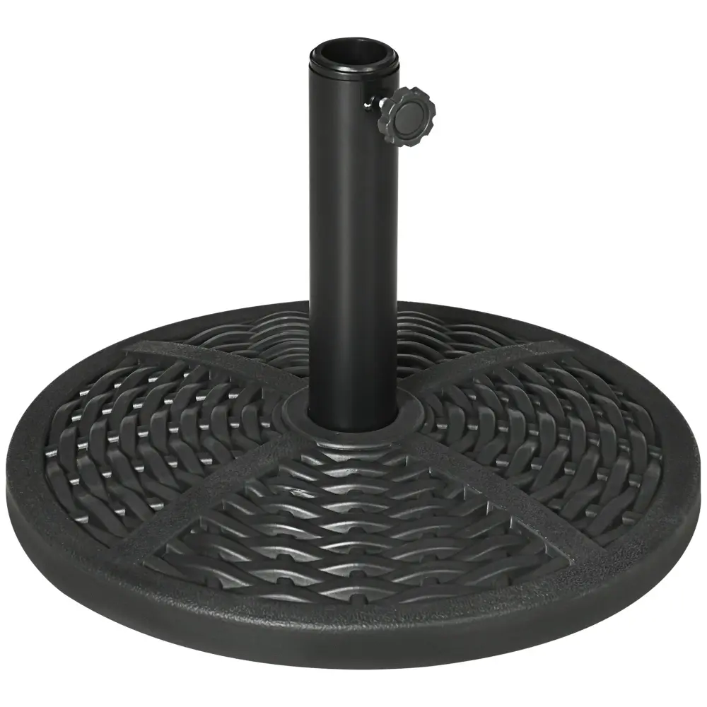 21 Lbs Market Umbrella Base Holder 18 Inch Heavy Duty Round Parasol Stand Outdoor Patio aosom business