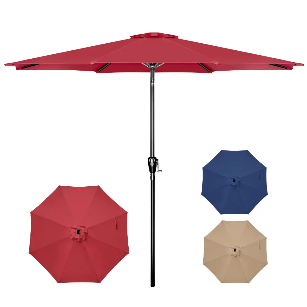 10 Foot Patio Umbrella Outdoor Market Umbrella Push Button Tilt w1134dhs