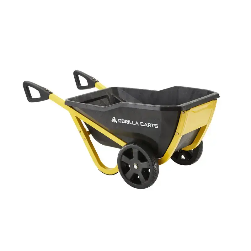 Gorilla Carts Poly Yard Cart 600 lb Capacity Heavy Duty Utility Cart