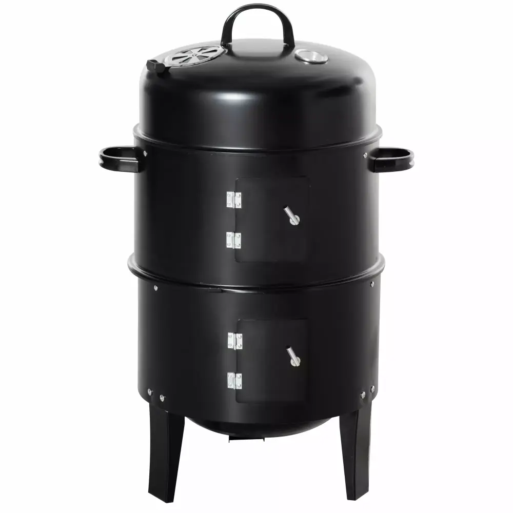 CoSoTower 16 Inch Vertical Charcoal BBQ Smoker 3--1 Thermometer Outdoor Camping Picnic