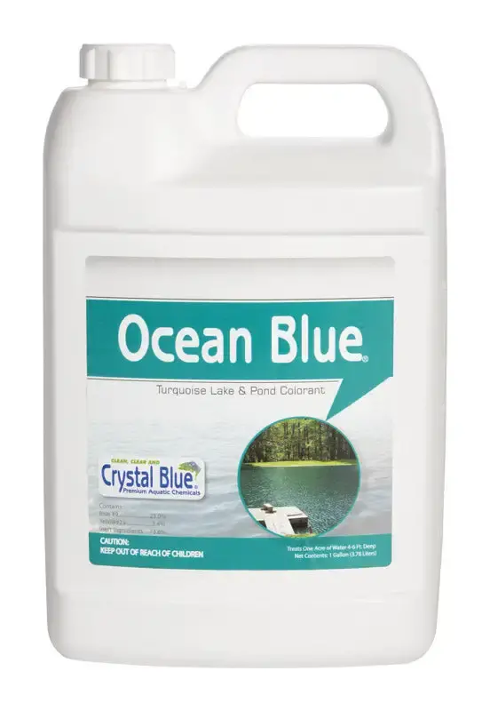 Crystal Blue Ocean Blue Lake and Pond Colorant 1 Gallon Water Treatment