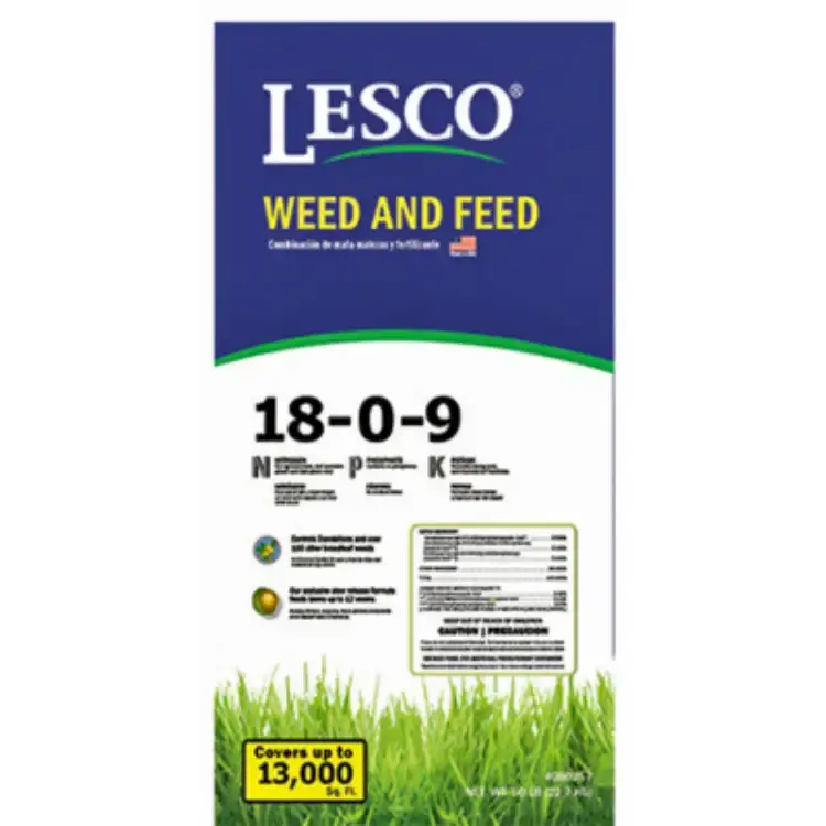 Lesco Weed & Feed Fertilizer 18-0-9 50 Lbs