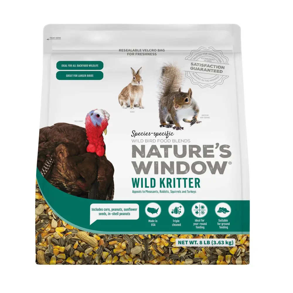 Nature's Window 8 lb Wild Kritter Wildlife Food Outdoor Animals